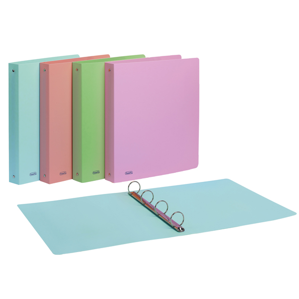 MD_86333 Raccoglitore Pastel - 22 x 30 cm - 4 anelli tondi 30 mm - PP - colori assortiti - Favorit - immagine 1