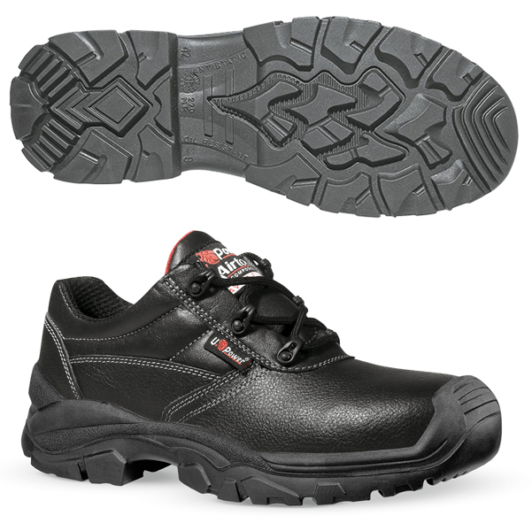 MD_86408 Calzatura di sicurezza Arizona UK S3 SRC Rock&roll - pelle grana mina idrorepellente - numero 37 - nero - U-Power - immagine 1