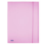 Cartella 3 lembi con elastico Pastel - 24 x 33cm - dorso 1 cm - PP - glicine - Favorit