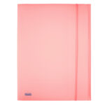 Cartella 3 lembi con elastico Pastel - 24 x 33cm - dorso 1 cm - PP - cipria - Favorit