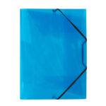 Cartella 3 lembi con elastico angolare Lumina - 22 x 30cm - dorso variabile - PP - blu - Favorit