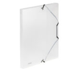 Cartella 3 lembi con elastico angolare Lumina - 24 x 32cm - dorso 2,5 cm - PP - trasparente - Favorit