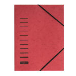 Cartella con elastico angolare - A4 - dorso variabile - cartoncino - rosso - Pagna