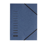 Cartella con elastico angolare - A4 - dorso variabile - cartoncino - blu - Pagna