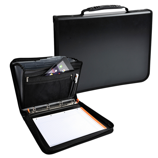 MD_86597 Conferenziere con meccaniscmo Exafolder - PP - 4 anelli 30 mm - nero - Exacompta - immagine 1