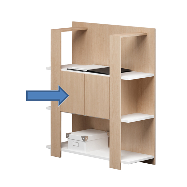 MD_86669 Coppia antine + paretine per libreria Concept - 60x36,8 cm - rovere - immagine 1