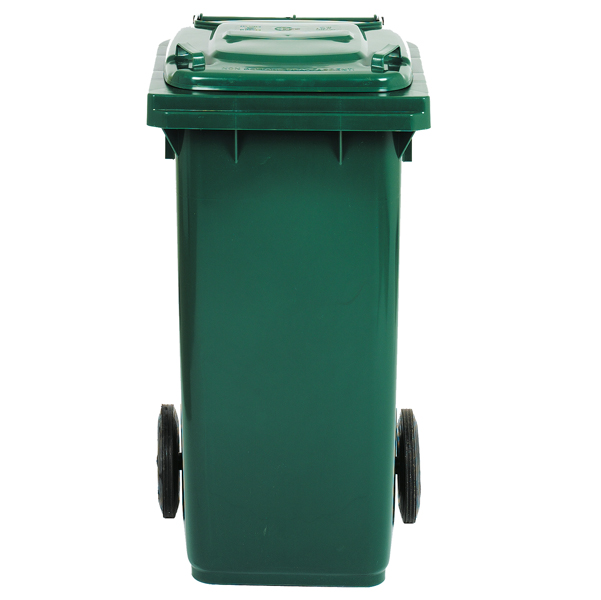 MD_86725 Bidone carrellato - 48x55x93 cm - 120 L - verde scuro - Mobil Plastic - immagine 1
