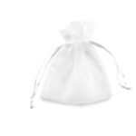 Sacchetti organza Milly - 12,5 x 17 cm - bianco - PNP - conf. 20 pezzi