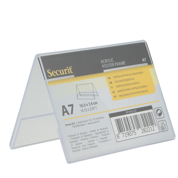 MD_86901 Display a V in plastica - 7,8 x 10,6 x 6,7 cm (A7) - Securit - immagine 1