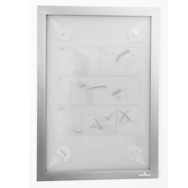 MD_86906 Cornice adesiva - Duraframe Wallpaper - A4 - 21 x 29,7 cm - argento - Durable - immagine 1