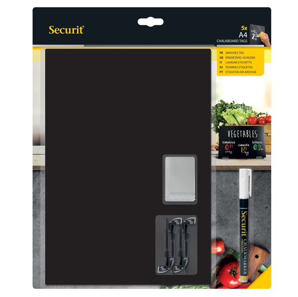 MD_86920 Tag - 21 x 29,7 cm (A4) - nero - Securit - set 5 pezzi - immagine 1
