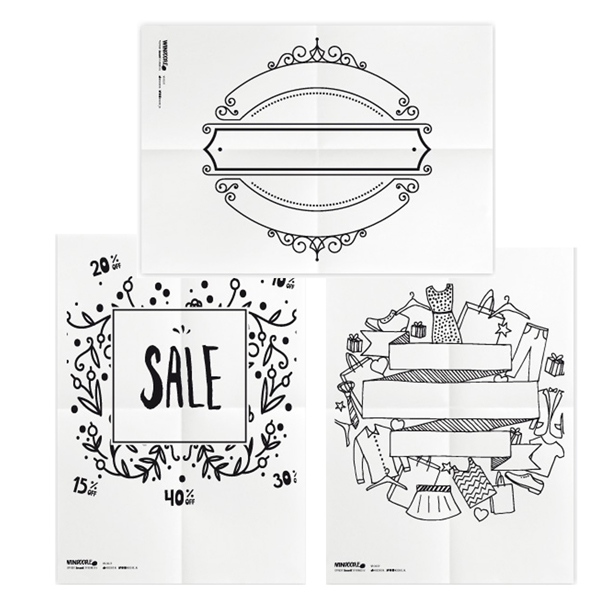 MD_86924 Stencil - foglio A2 - 'SCONTI' - Securit - set 3 pezzi - immagine 1