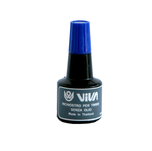 MD_86989 Inchiostro per cuscinetti - a base alcool - 30 gr - blu - Viva - immagine 1