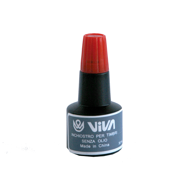 MD_86990 Inchiostro per cuscinetti - a base alcool - 30 gr - rosso - Viva - immagine 1