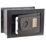 Cassaforte da muro -  serratura elettronica - 33 x 20 x 23 cm - 9 kg - nero - Iternet