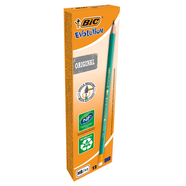 MD_87162 Matite ECOsolutions Evolution Graphite - 655 HB - con gommino - Bic - scatola da 12 pezzi - immagine 1