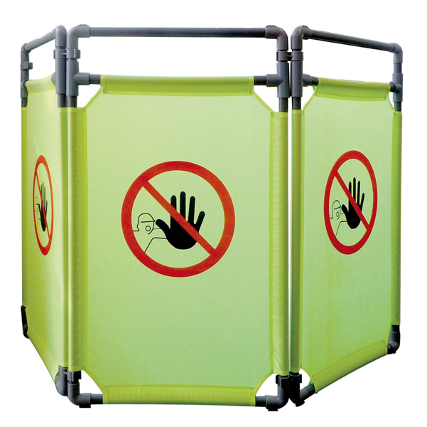 MD_87187 Barriera per interni - NO ENTRY - 3 pannelli - 170 x 100 cm - PL - giallo - immagine 1