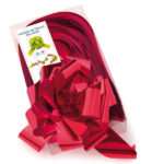Nastro strip metal 6870 - rosso 07 - per fiocco autocomponibile - 50mm - diametro 20cm - Brizzolari