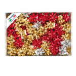 Stelle di nastro metal 6870 - 14 mm - diam. 6,5 cm - colori assortiti - Brizzolari - conf. 100 pezzi