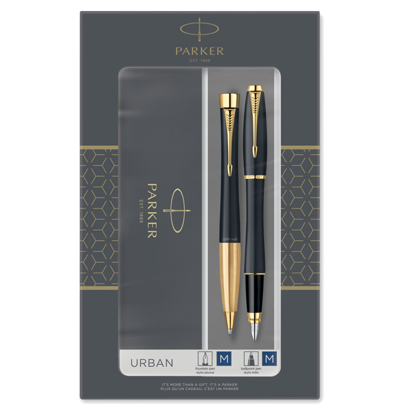 MD_88269 Gift Set Sfera M + Stilografica M Urban muted nero GT - Parker - immagine 1