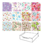 Carta regalo - raso - Fiori - 70 x 100 cm - Rex Sadoch - scatola 100 fogli