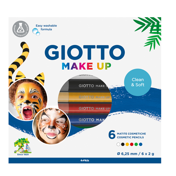 MD_88323 Matite cosmetiche Make Up - mina diam. 6,25 mm - colori classici - Giotto - conf. 6 pezzi - immagine 1