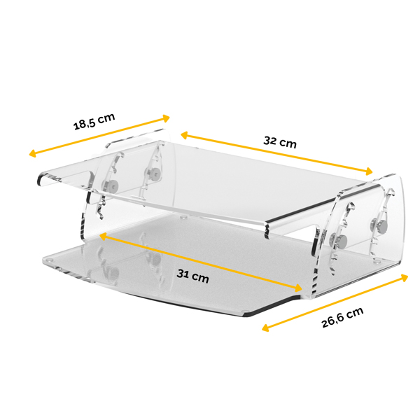 MD_88490 Supporto monitor regolabile Clarity - 35x25,6x7-13cm - Fellowes - immagine 1