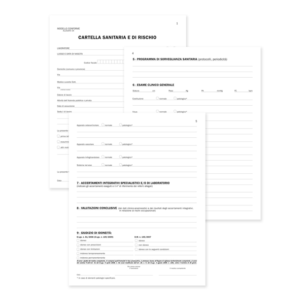 MD_88635 Registro cartella sanitaria di rischio - 34 pagine - 31 x 24,5 cm - DU131910000 - Data Ufficio - immagine 1