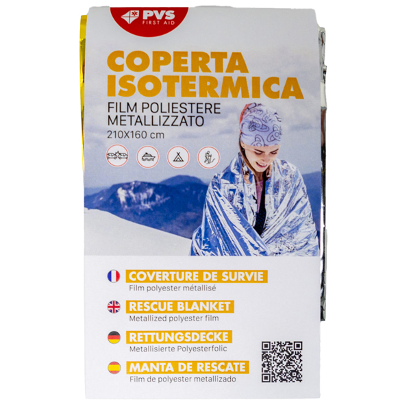 MD_88912 Coperta isotermica - 210x160 cm - oro/argento - PVS - immagine 1