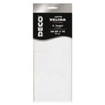 Carta velina - 50 x 76 cm - 20 gr - bianco perlescente - Deco - busta 5 fogli