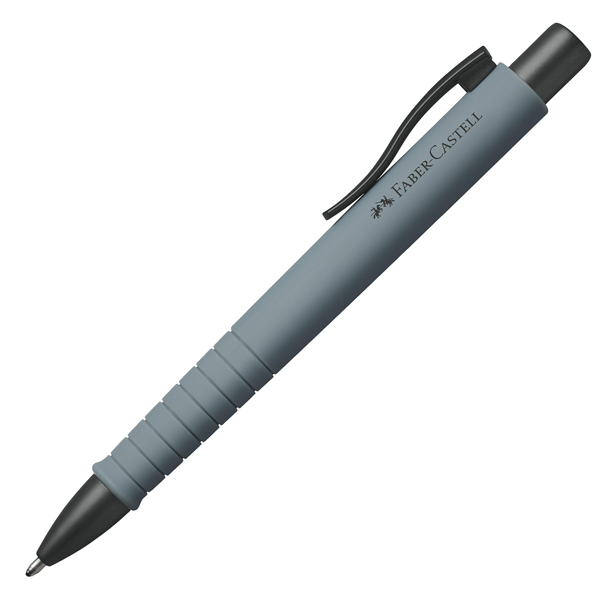 MD_89167 Penna a sfera a scatto Poly Ball - Punta 0,7 mm - fusto grigio pietra - Faber-Castell - immagine 1