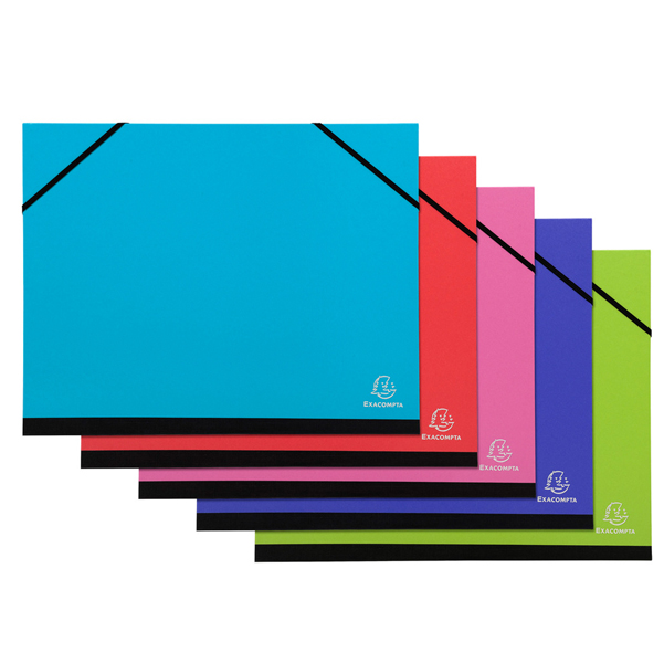 MD_89300 Cartella porta disegni con elastico angolare Iderama - A4 - cartoncino plastificato - colori assortiti - Exacompta - immagine 1
