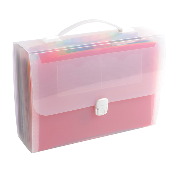 MD_89314 Classificatore valigetta con maniglia - cristallo - 33x29cm - 24 tasche - Exacompta - immagine 1