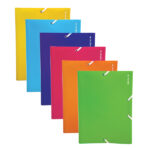 Cartella 3 lembi con elastico angolare - A4 - PP - colori assortiti - Colorosa