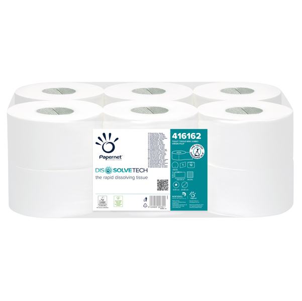 MD_89381 Carta igienica Mini Jumbo - 8,9 cm x 300 mt - diametro 20 cm - goffratura micro - 26 gr - Papernet - immagine 1