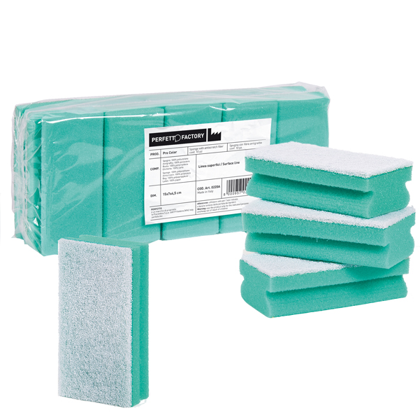 MD_89417 Spugna Pro Color - verde - PerfettoFactory - conf. 10 pezzi - immagine 1