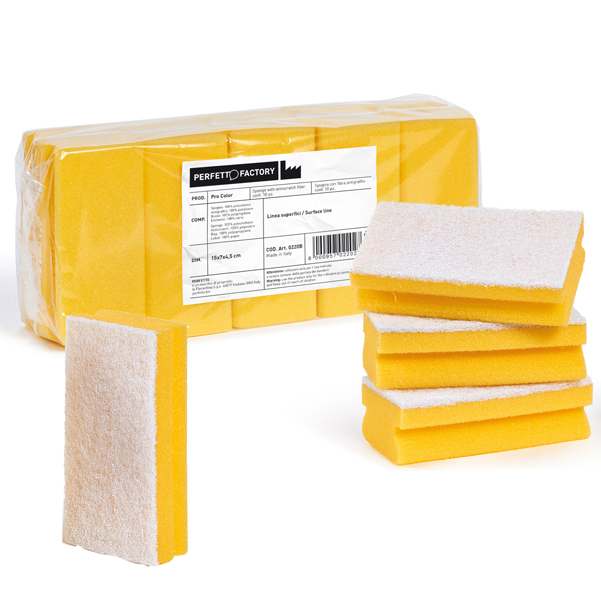 MD_89418 Spugna Pro Color - giallo - PerfettoFactory - conf. 10 pezzi - immagine 1