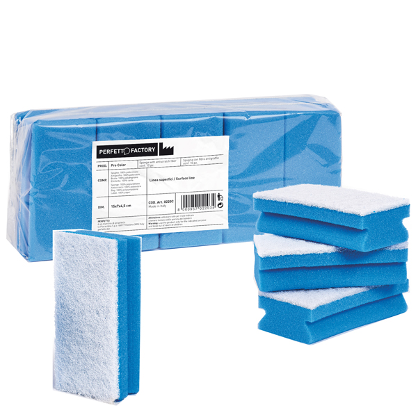 MD_89419 Spugna Pro Color - azzurro - PerfettoFactory - conf. 10 pezzi - immagine 1