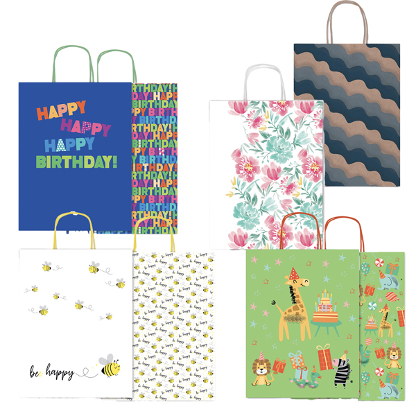 MD_89466 Shoppers - con manici - 36x41x12 cm - fantasie assortite - Rex Sadoch - immagine 1