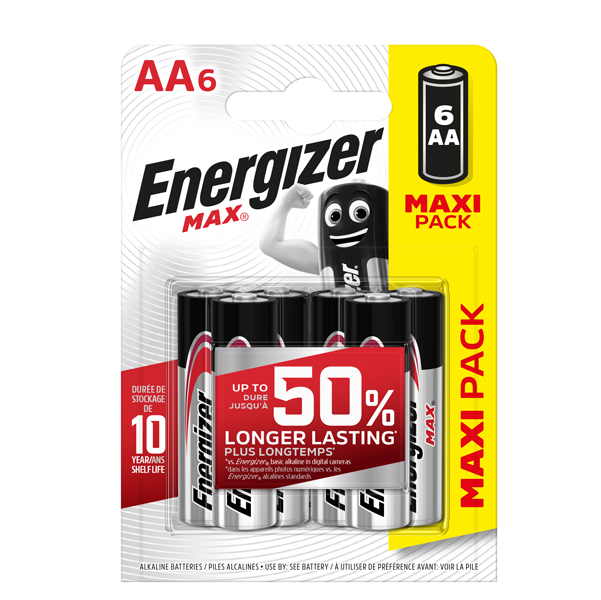 MD_89478 Pila stilo AA - 1,5V - Max alcalina - Energizer - blister 6 pezzi - immagine 1