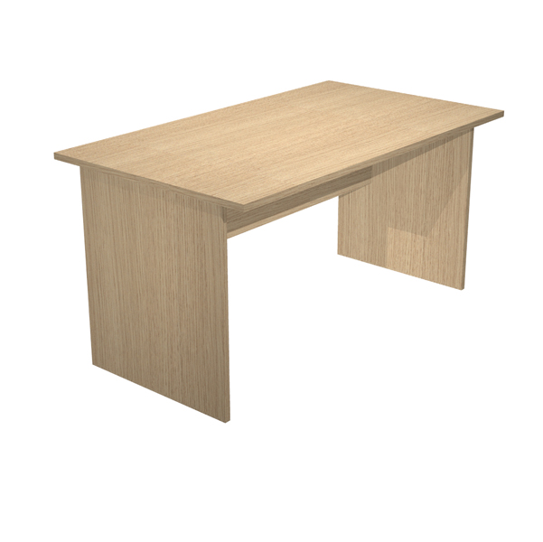 MD_89514 Scrivania Easy - lineare - 140 x 80 x 72 cm - rovere - immagine 1