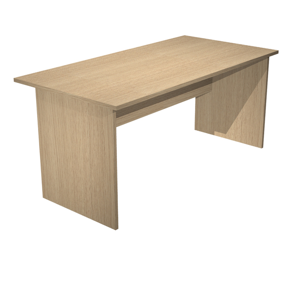 MD_89516 Scrivania Easy - lineare - 160 x 80 x 72 cm - rovere - immagine 1