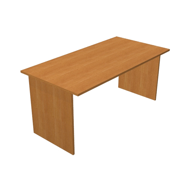 MD_89519 Scrivania Easy - lineare - 120 x 80 x 72 cm - noce chiaro - immagine 1