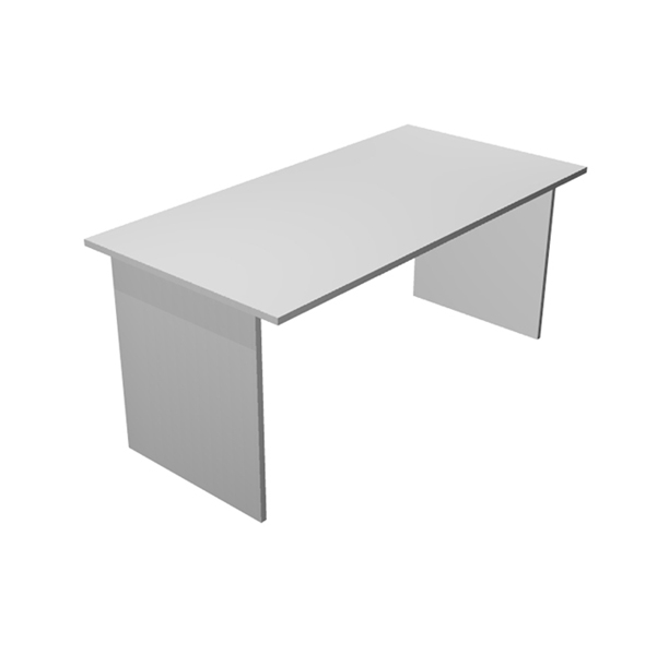 MD_89522 Scrivania Easy - lineare - 120 x 80 x 72 cm - grigio - immagine 1