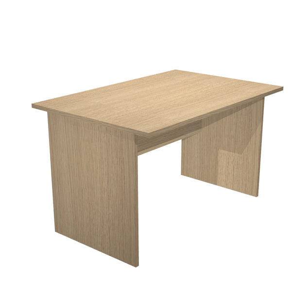 MD_89523 Scrivania Easy - lineare - 120 x 80 x 72 cm - rovere - immagine 1