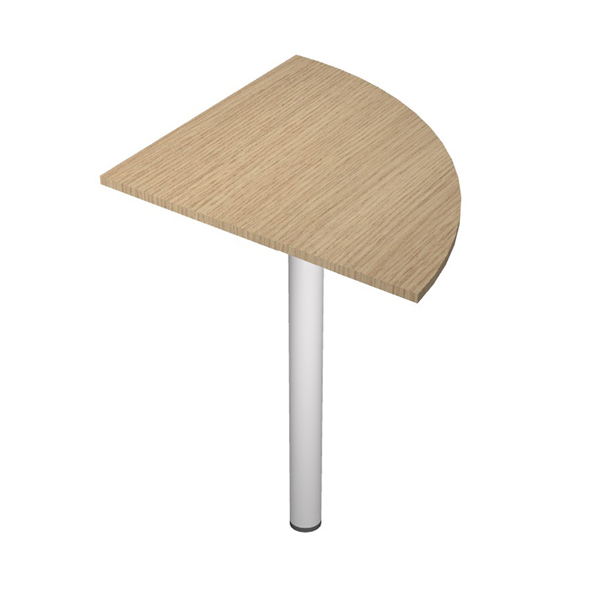 MD_89535 Raccordo angolare 90° per scrivanie Easy - 80 x 80 cm - rovere/grigio cromato - immagine 1