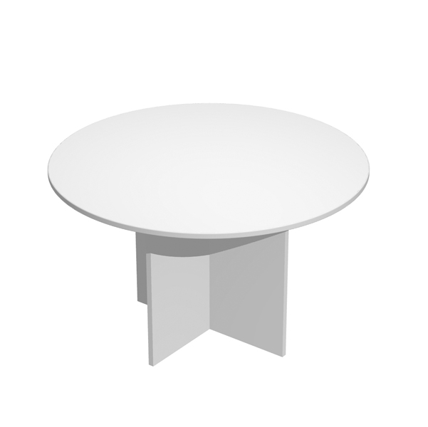 MD_89536 Tavolo riunione Easy - 4 posti - diametro 120 cm - altezza 72 cm - bianco - immagine 1