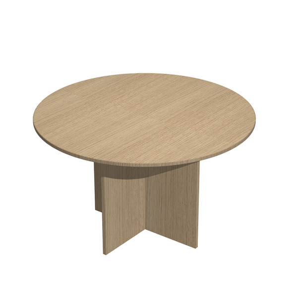 MD_89539 Tavolo riunione Easy - 4 posti - diametro 120 cm - altezza 72 cm - rovere - immagine 1