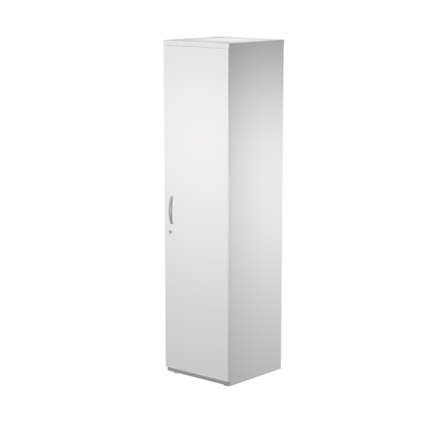 MD_89555 Mobile Agorà - alto con anta - 45 x 46 x 181,8 cm - bianco - immagine 1