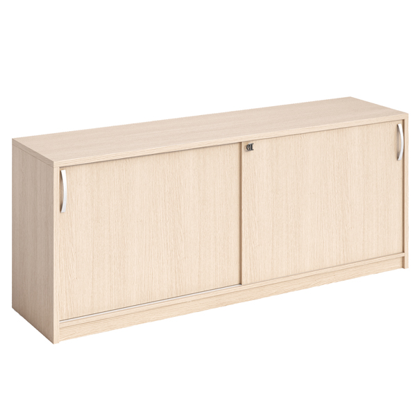 MD_89560 Mobile Agorà - basso - con ante scorrevoli - 185 x 46 x 73 cm - rovere - immagine 1